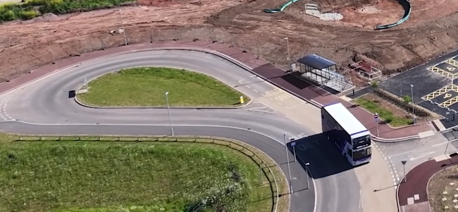 NEW BUS STOP OPENS AS PARK & BUS HUB NEARS COMPLETION